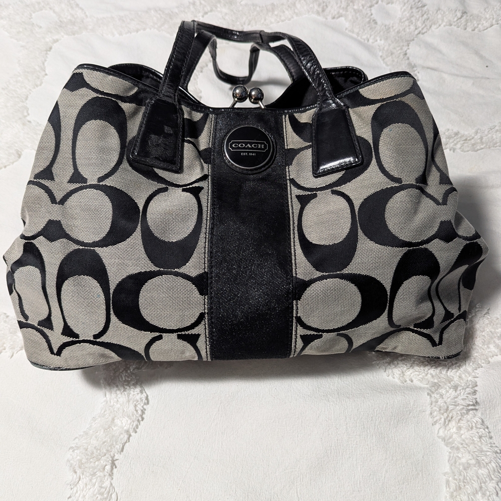 Coach Black and Gray Women's Bag